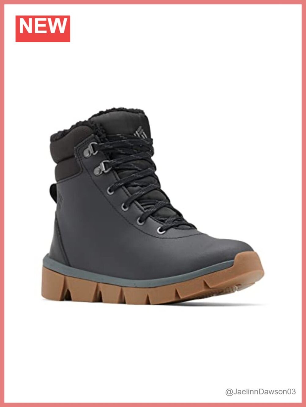 Columbia Keetley Waterproof Leather Snow Boots w/ Omni-Heat Lace-Up Ankle Bootie